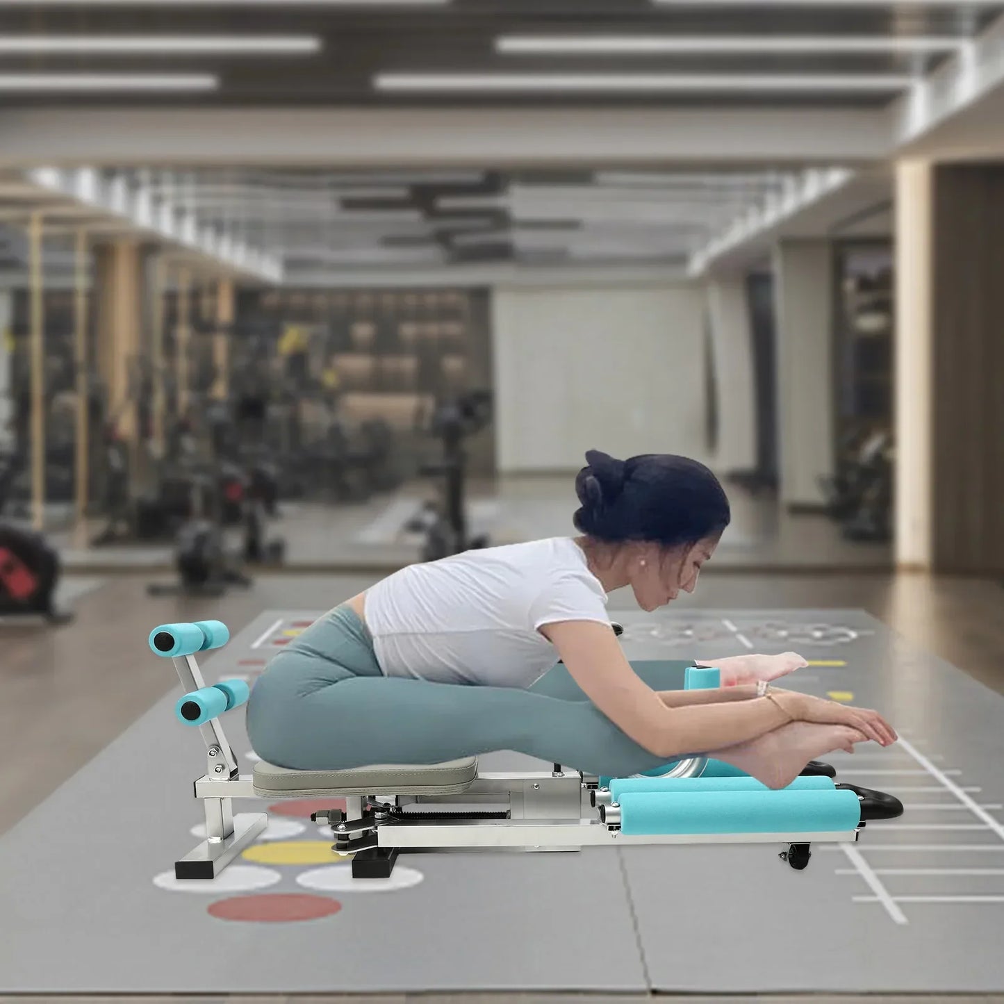 150kg Load Leg Stretcher Fitness Stretching Machine Leg Training Arts Martial Equipment Gym 0-210° Angle