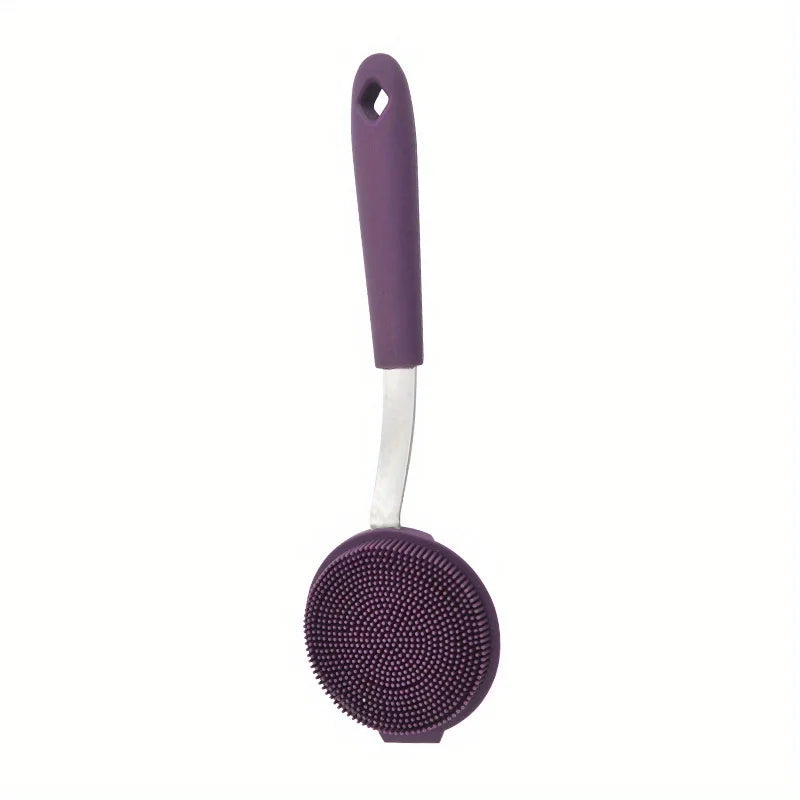 1pc, Silicone dishwashing brush, non stick, special silicone spatula, kitchen utensils cleaning brushsilicone dishwashing brush