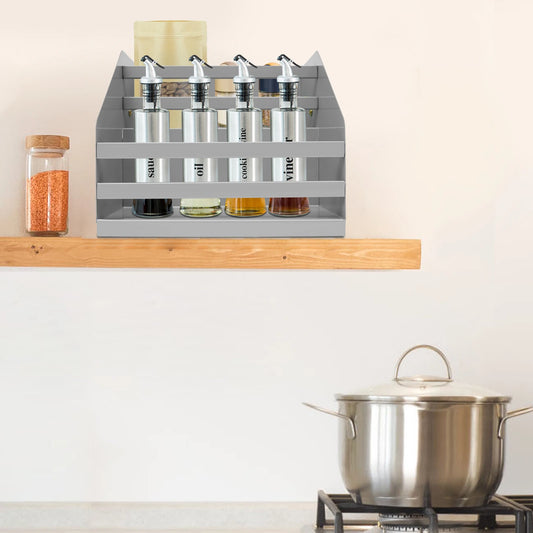 2-Tier Pull Down Shelf for Kitchen Cabinet Pull Down Organizer Pull Out Spice Rack Kitchen Seasoning Shelf