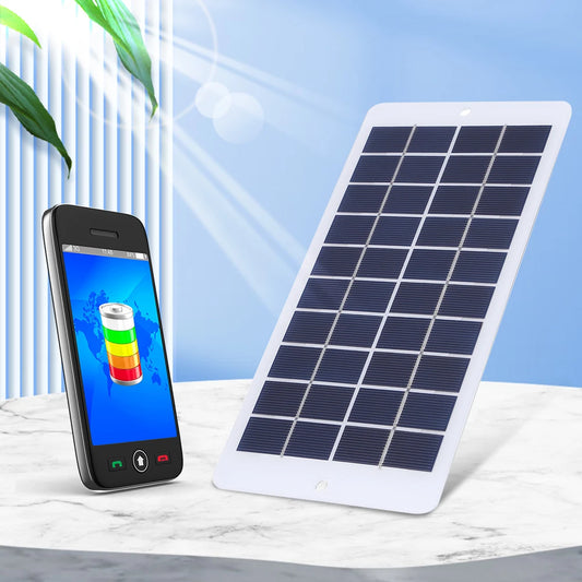 20W 5V Solar Panel Charger Mobile Power Supply Battery Charger Solar Panel Courtyard Lighting for Doorbell Security Monitoring