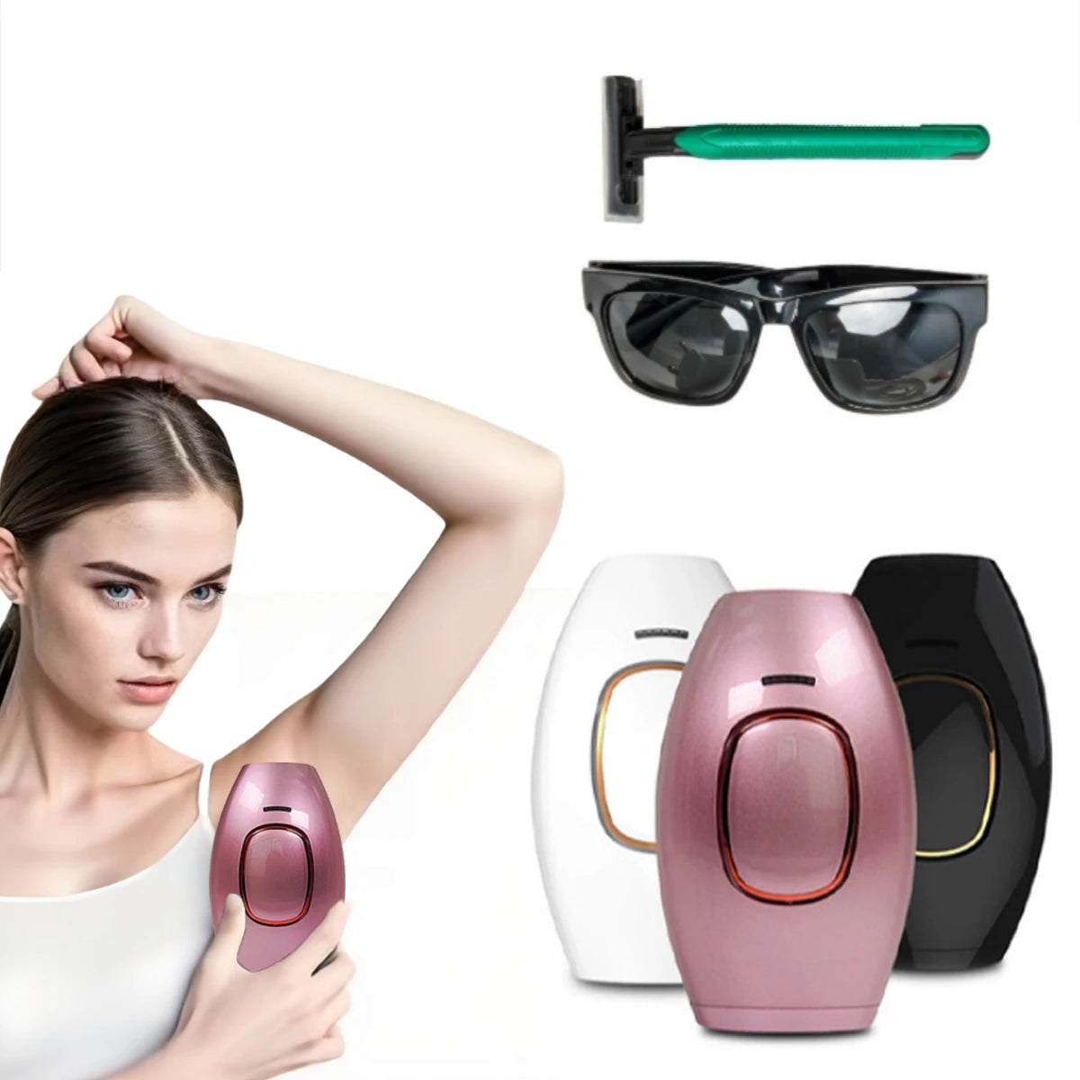 PAKISS New Design Electric Permanent Painless Ipl Laser Hair Removal Device Epilator Ipl Hair Removal Laser