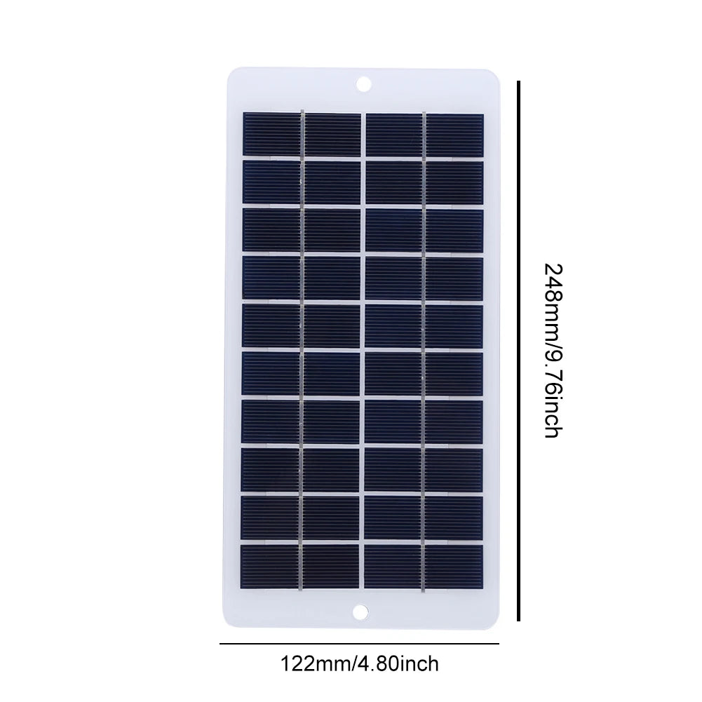 20W 5V Solar Panel Charger Mobile Power Supply Battery Charger Solar Panel Courtyard Lighting for Doorbell Security Monitoring