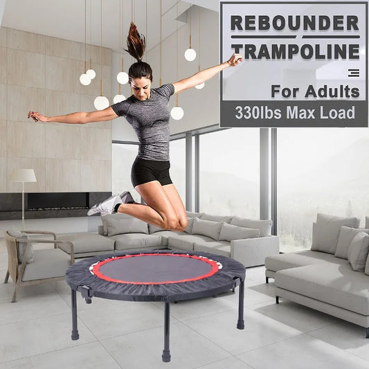 40 Inch Mini Exercise Trampoline for Adults or Indoor Fitness Rebounder Trampoline with Safety Pad Max