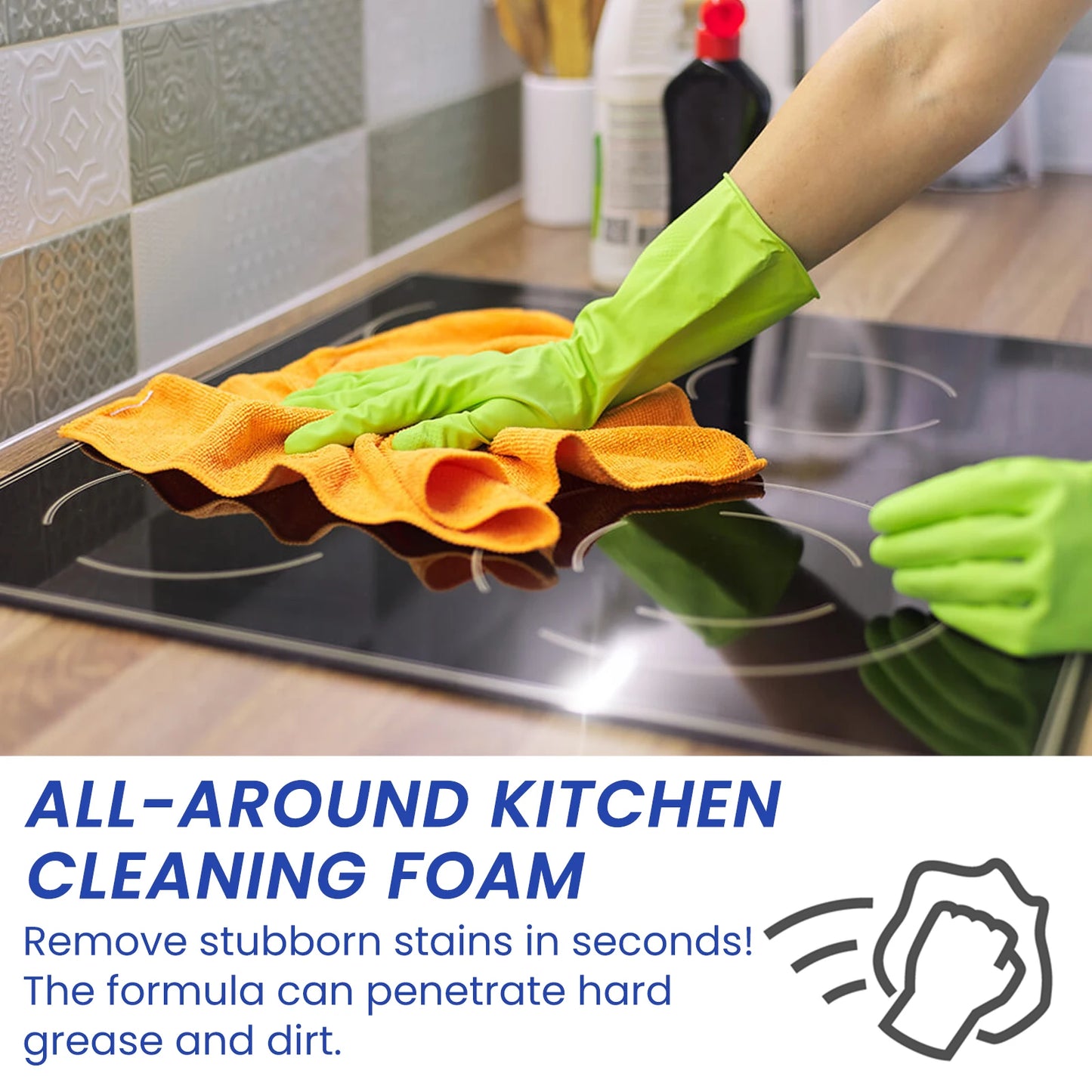 30ml Foam Kitchen Grease Cleaner Multi-Purpose Stain Remover Effective Degreaser Bubble Spray Kitchen Home Cleaning Products