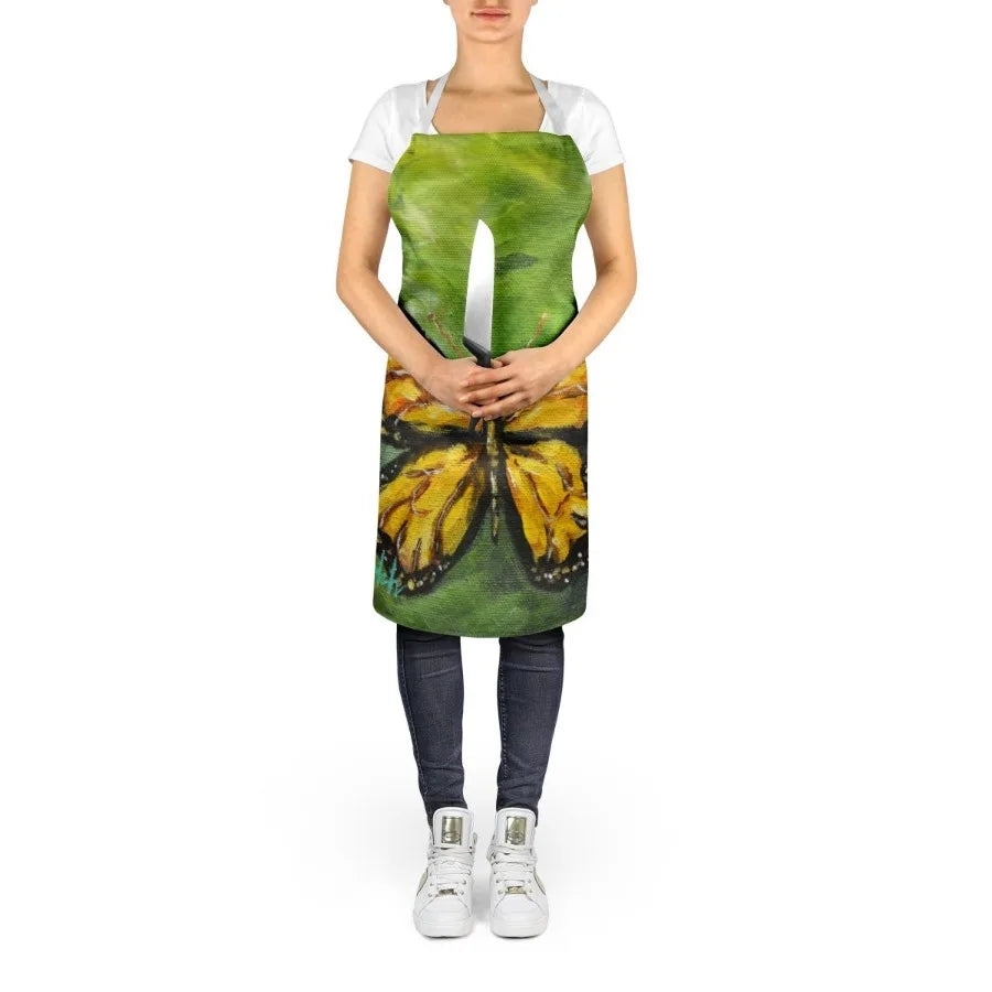 NEW Monarch Glover Fly Butterfly Apron Cooking Kitchen Server Baking Crafts Gardening for Adult Women Men Unisex Large Multicol