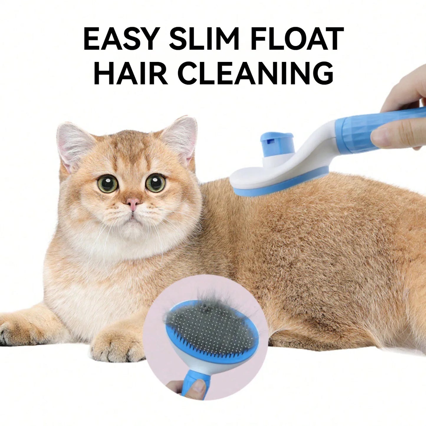 Pet Supplies Round Head Pet Comb Cat Comb Stainless Steel Needle Dog Hair Brush Self-cleaning Comb