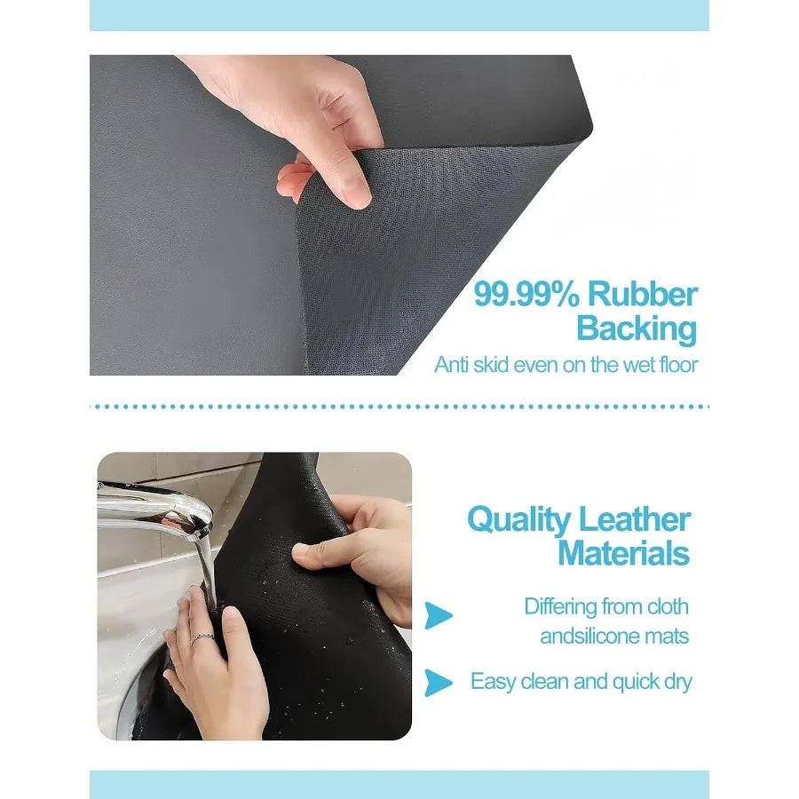 Dish Drying Mat for Kitchen Counter 12x19 Dish Drying Pad with Nonslip Rubber Backed Hide Stain Anti Absorbent for Kitchen Coun