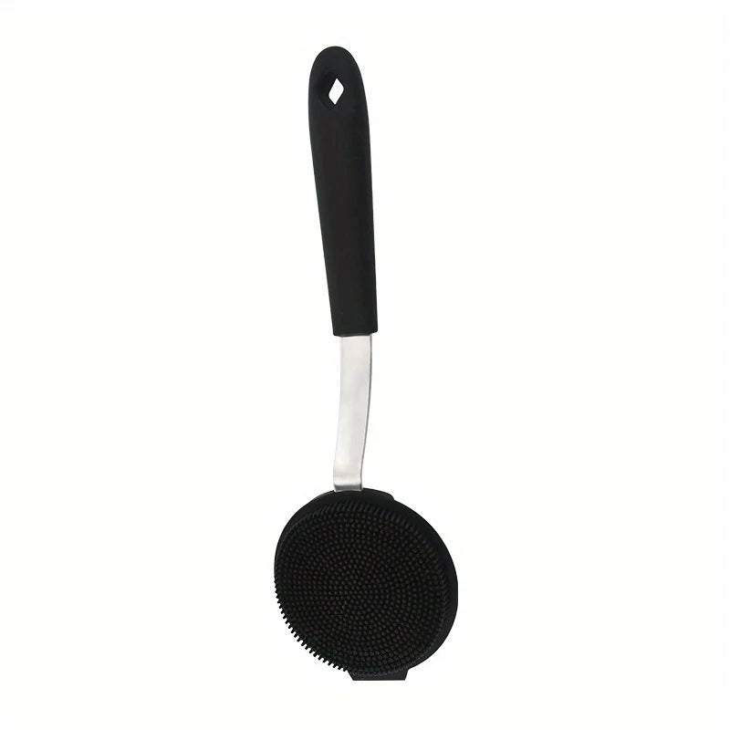 1pc, Silicone dishwashing brush, non stick, special silicone spatula, kitchen utensils cleaning brushsilicone dishwashing brush