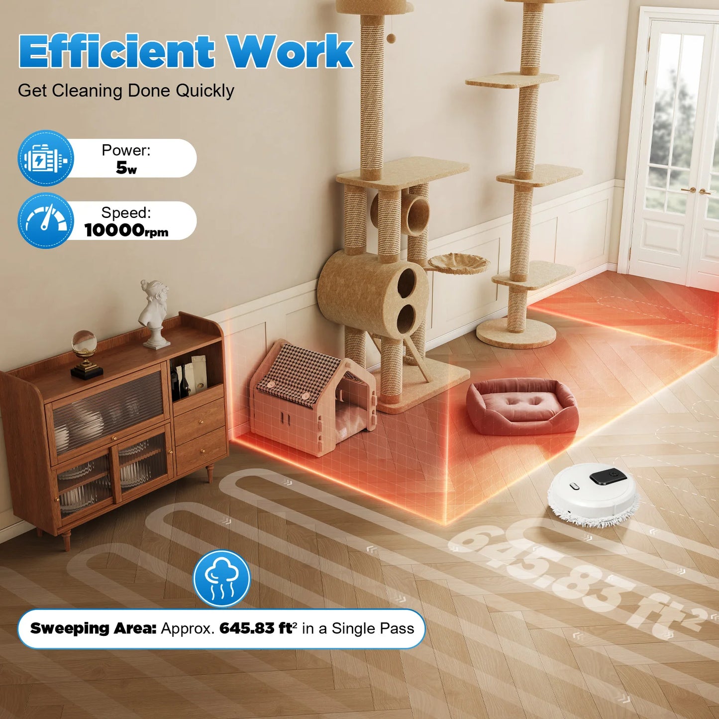Dual-Function Wet & Dry Mopping Machine – Wet & Dry Wipes,  Time-Saving Technology for Effortless Home Cleaning