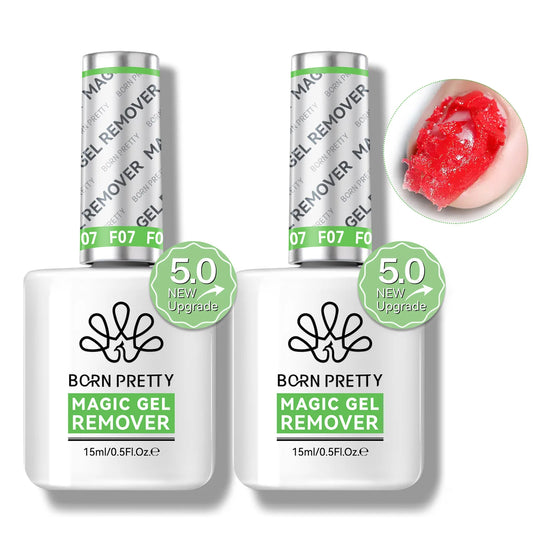 BORN PRETTY 2PCS 15ml Magic Fast Nail Gel Polish Remover Clean Soak Off Semi Permanent Varnish Nail Art Manicure Removal Tools