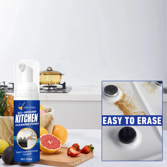 30ml Foam Kitchen Grease Cleaner Multi-Purpose Stain Remover Effective Degreaser Bubble Spray Kitchen Home Cleaning Products
