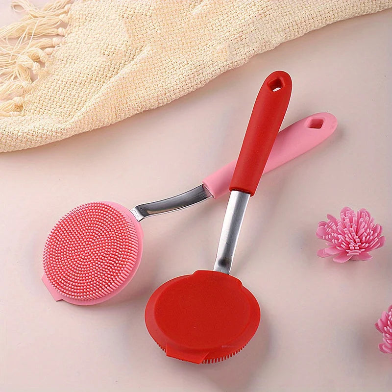 1pc, Silicone dishwashing brush, non stick, special silicone spatula, kitchen utensils cleaning brushsilicone dishwashing brush