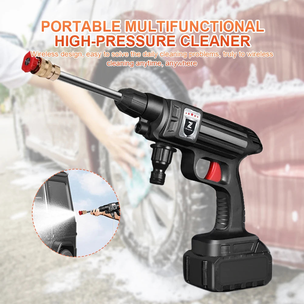 Foam Generator 30Bar Multifunctional Car Washer with Li-ion Batter Rechargeable Car Wash Machine 4000mAh for Auto Home Cleaning