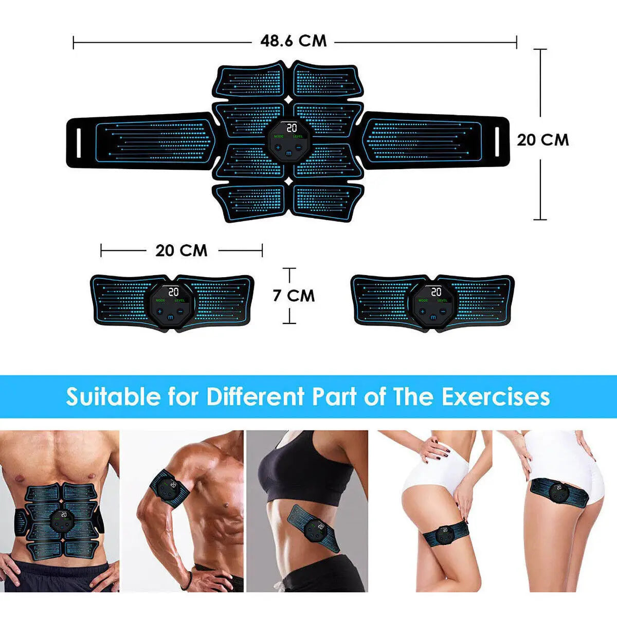 EMS Wireless Muscle Stimulator Rechargeable Fitness Hip And Abdominal Training Electric Slimming Patch Body Shaping Massager