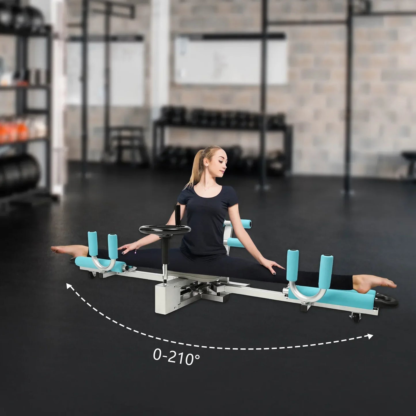 150kg Load Leg Stretcher Fitness Stretching Machine Leg Training Arts Martial Equipment Gym 0-210° Angle
