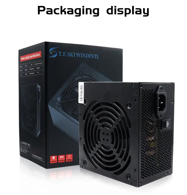 T.F.SKYWINDINTL 650W Gold Gaming Power Supply 20+4Pin 12V PSU For Computer ATX Desktop