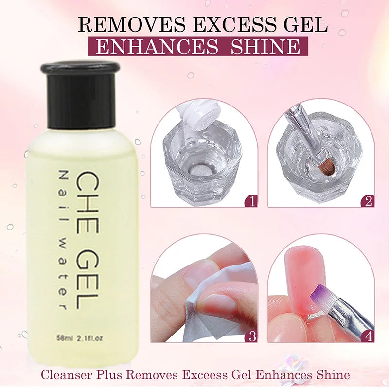 Poly Nail Extension Gel Kit Starter-3 Colors Skin Tone Nude Brown Series Builder Nail Gel All In One Kit With 6W Nail Lamp