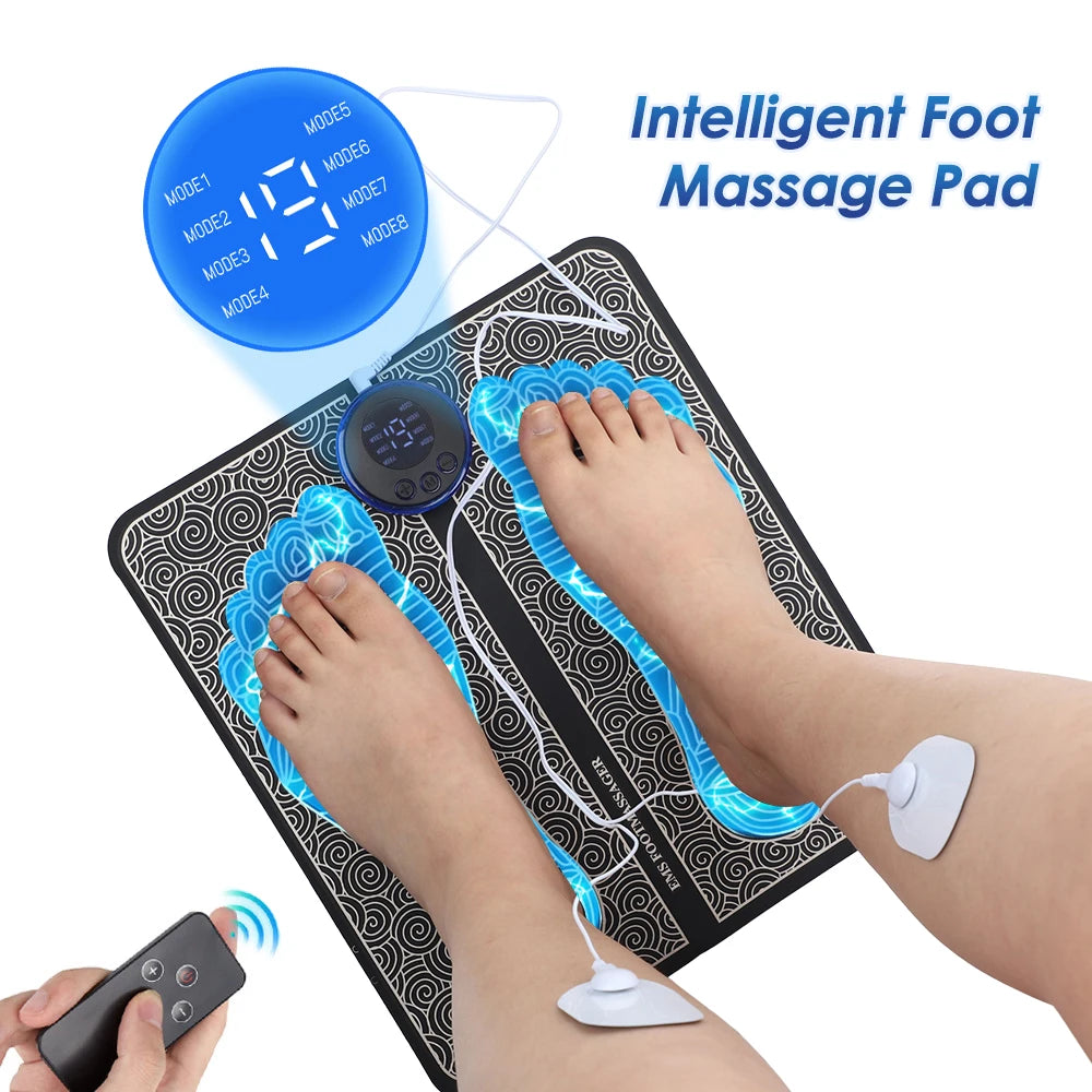 Rechargeable Electric Foot Massager Pad Electrostimulator Massage Mat EMS Muscle Massager Relax Feet Massage Fitness Masajeador