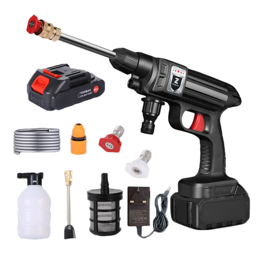 Foam Generator 30Bar Multifunctional Car Washer with Li-ion Batter Rechargeable Car Wash Machine 4000mAh for Auto Home Cleaning