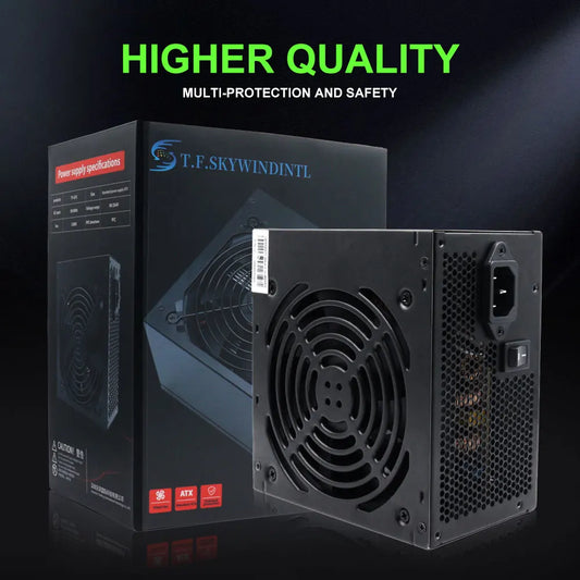 T.F.SKYWINDINTL 650W Gold Gaming Power Supply 20+4Pin 12V PSU For Computer ATX Desktop