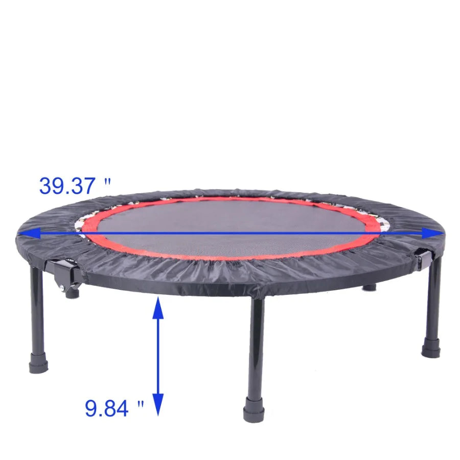 40 Inch Mini Exercise Trampoline for Adults or Indoor Fitness Rebounder Trampoline with Safety Pad Max