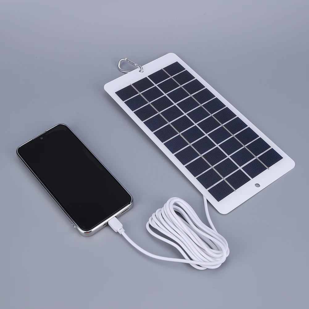 20W 5V Solar Panel Charger Mobile Power Supply Battery Charger Solar Panel Courtyard Lighting for Doorbell Security Monitoring
