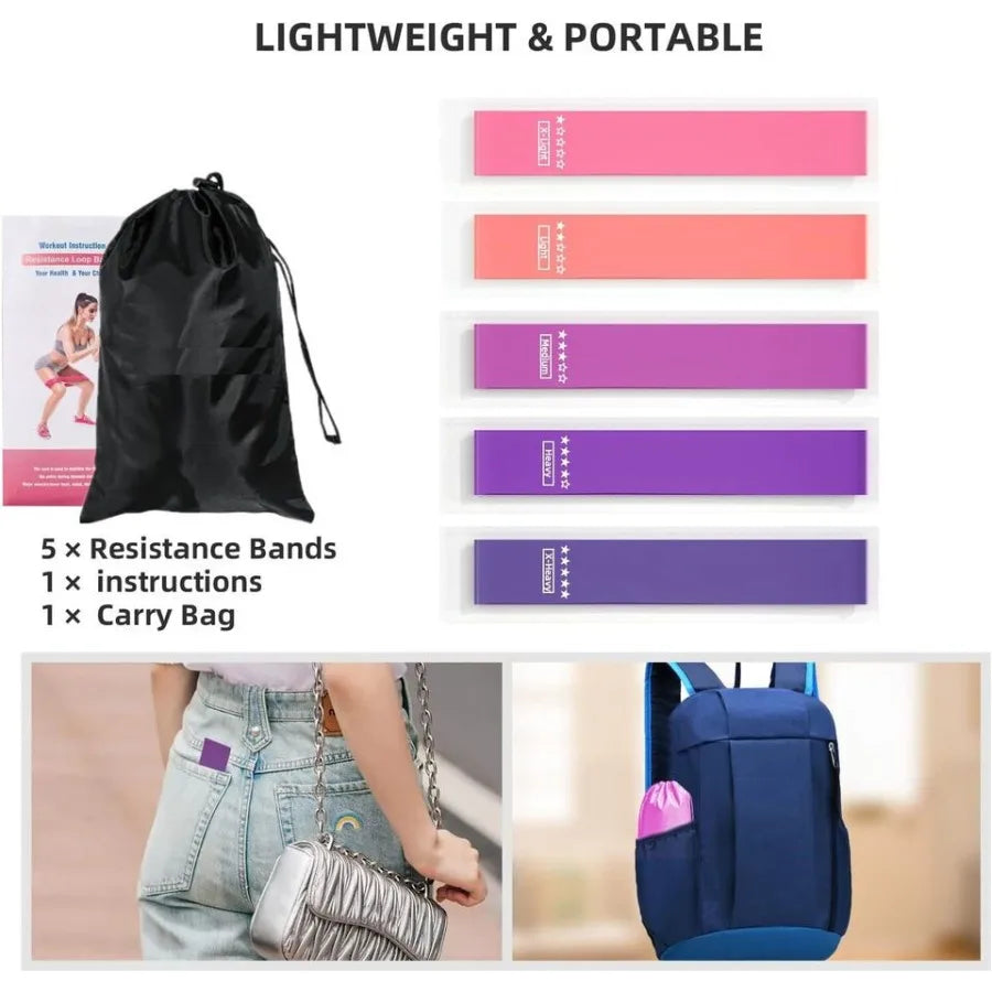 Resistance Loop Exercise Bands Resistance Bands Exercise Bands For Home Fitness Stretching Strength Training Physical Therapy E