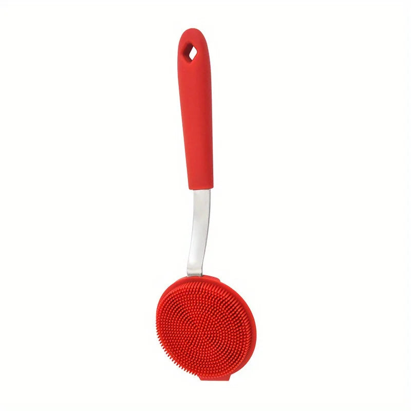 1pc, Silicone dishwashing brush, non stick, special silicone spatula, kitchen utensils cleaning brushsilicone dishwashing brush