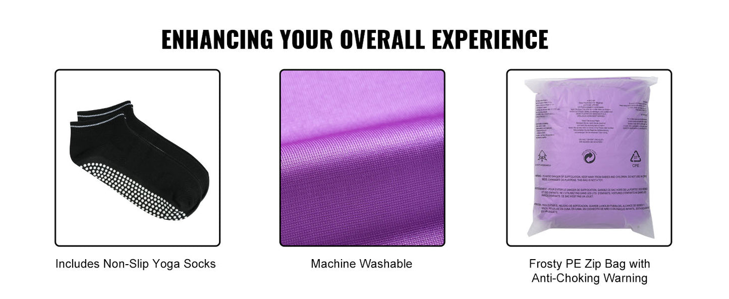 SucceBuy 8.7/11Yards Aerial Yoga Hammock & Swing Yoga Starter Kit Aerial Silk Fabric Yoga Strap Accessory for All Levels Fitness